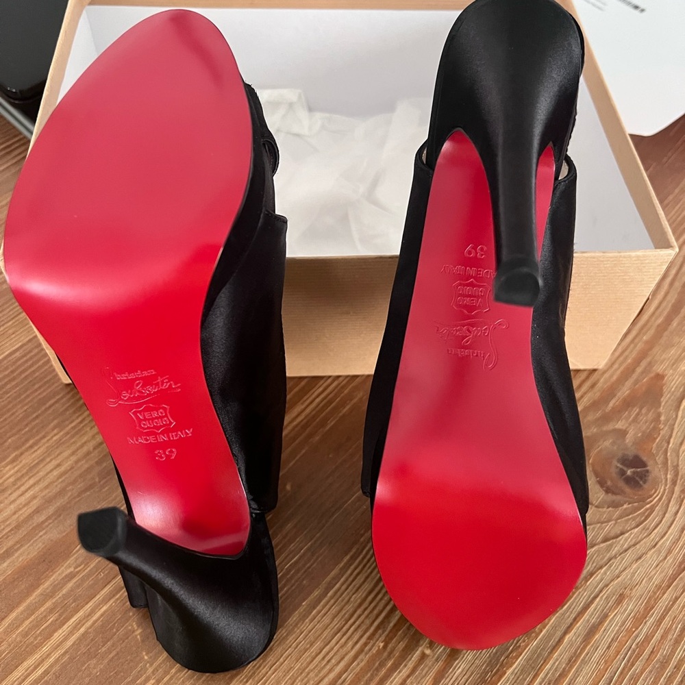 Christian Louboutin Black and Red Classic Heels